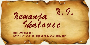 Nemanja Ikalović vizit kartica